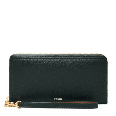 Green for Logan Zip Around Clutch