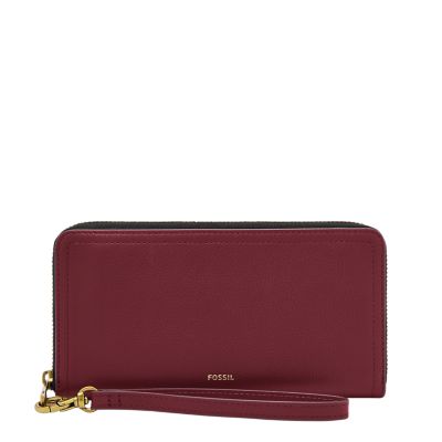 Fossil zip hot sale around wallet