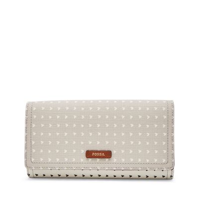 Fossil best sale flap clutch