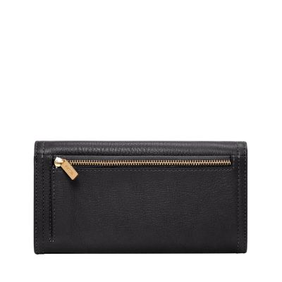 Women's Wallet Cute Short Wallet Leather Small Purse Girls Money Bag Card  Holder Ladies-Black