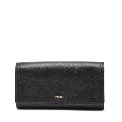 Fossil best sale leather clutch