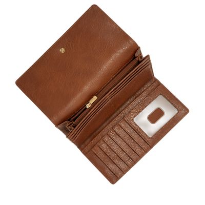 Logan Leather RFID Flap Clutch Wallet - SL7833200 - Fossil