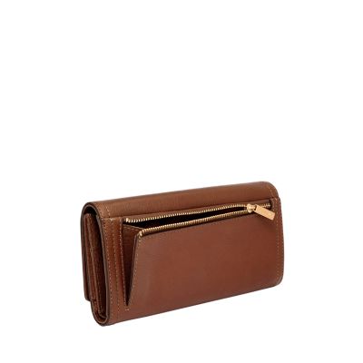 Logan Leather RFID Flap Clutch Wallet