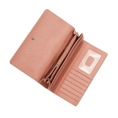 Fossil logan discount flap clutch wallet