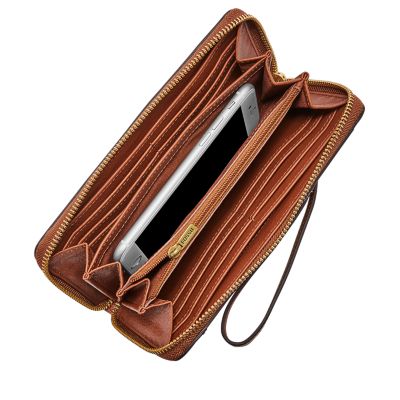 Logan RFID Zip Around Clutch - SL7837037 - Fossil