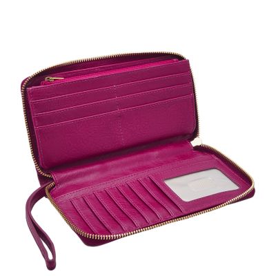 Fossil liza hot sale zip around clutch
