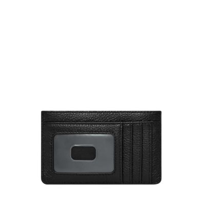 Black Leather Card Case Wallet