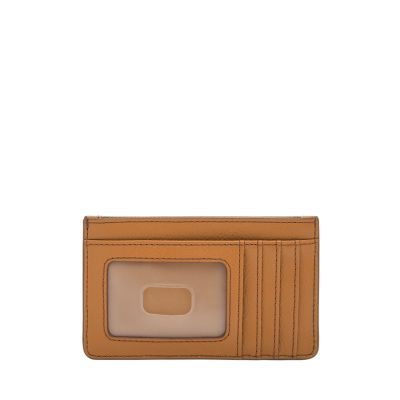 Fossil Brown Logan Zip Card Case