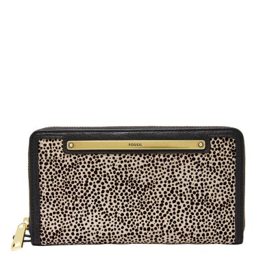 Fossil liza zip discount clutch