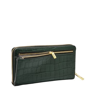 Fossil liza store zip around clutch