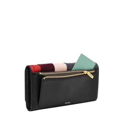 Fossil logan flap clutch wallet new arrivals