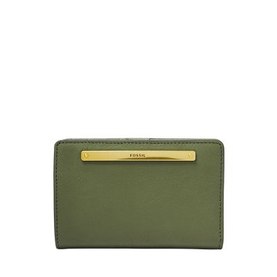 Portefeuille Porte-Monnaie Fossil En Cuir Vintage - Couleur Fuchsia - Occasion Bon État