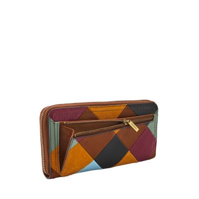 Fossil logan best sale zip around clutch