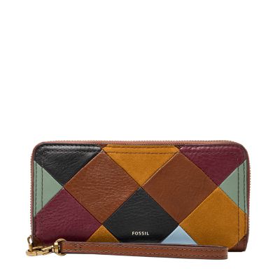 Logan rfid zip hot sale around clutch fossil