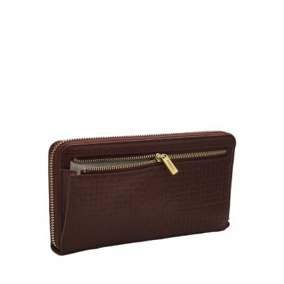 Fossil liza discount zip around clutch