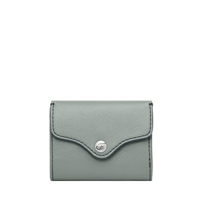 Coach Small Trifold Wallet in Colorblock 2021 Ss, Green