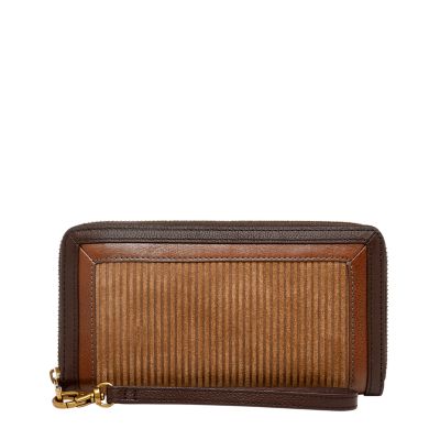 Logan rfid zip hot sale around clutch fossil