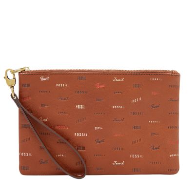 Fossil hot sale leather wristlet