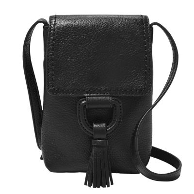 fossil black and white crossbody