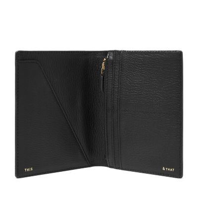 Krosslon Travel Passport Wallet for Women RFID Wristlet Slim Family Document Holder, 201#Black