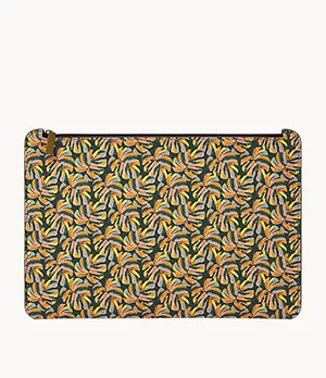 Kier Printed Cactus Leather Pouch
