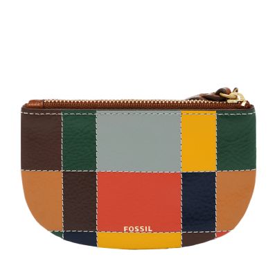 Orange Tartan Coin Pouch