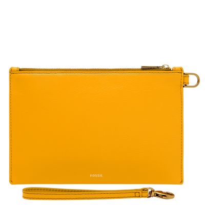 Yellow cheap fossil purse