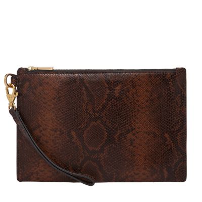 Fossil hot sale leather wristlet