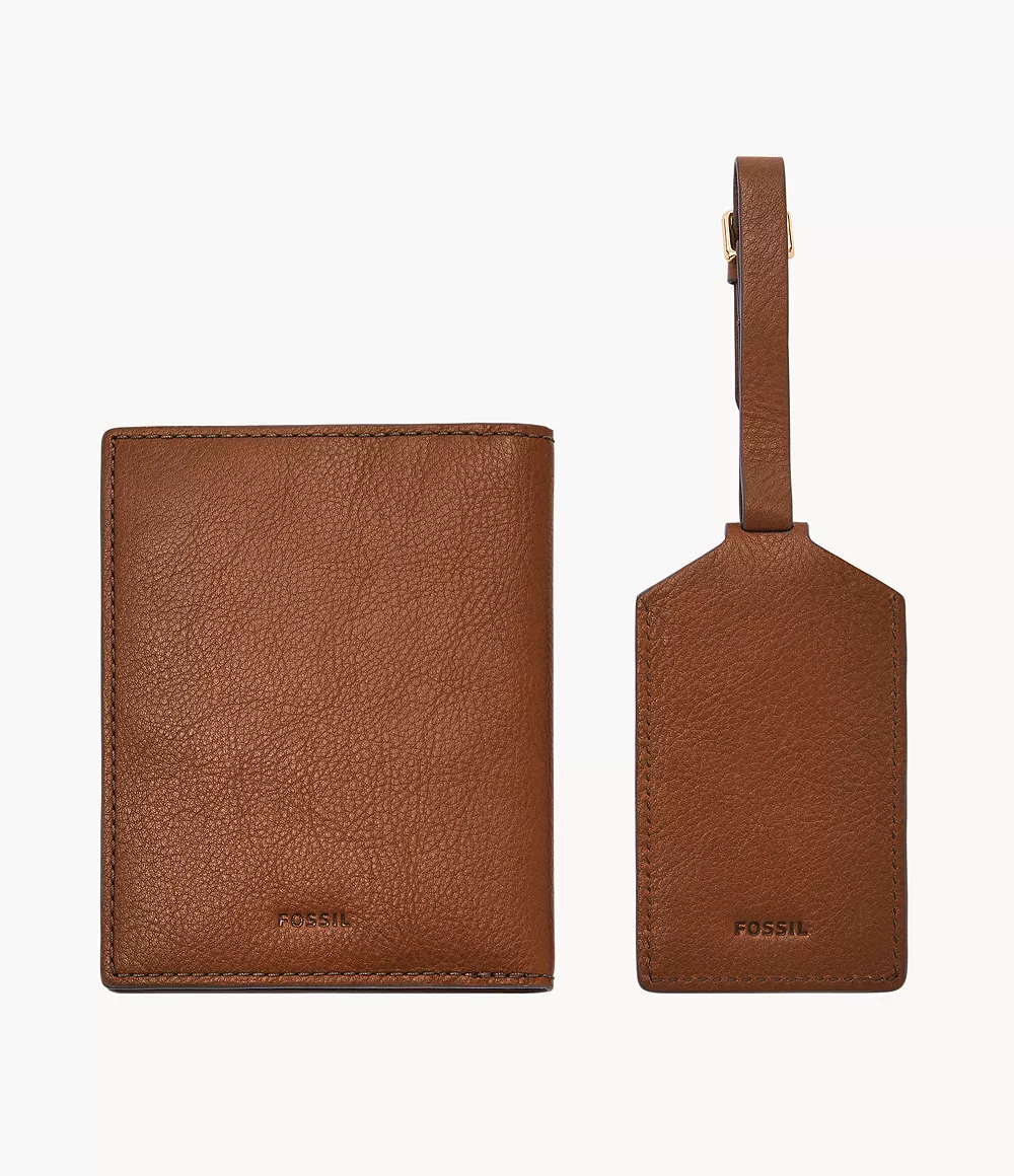 Passport Case and Luggage Tag Gift Set
