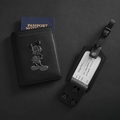 Disney Fossil Special Edition Passport Case and Luggage Tag Gift Set