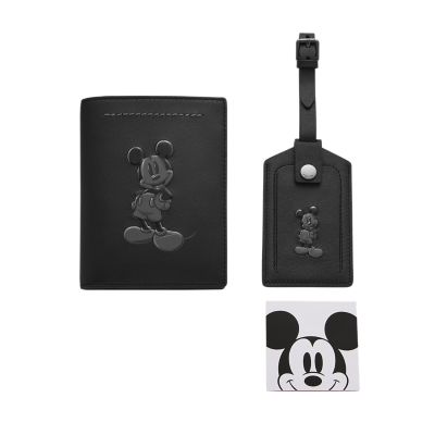 Coffret Cadeau étui Pour Passeport Avec étiquette à Bagages En édition Limitée Disney X Fossil