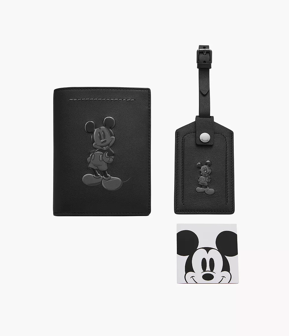 Disney Fossil Special Edition Passport Case And Luggage Tag Gift Set  SLG1608001
