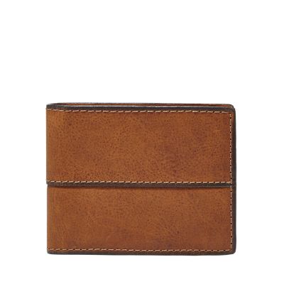 Fossil Men's Elgin Traveler Leather Brown Wallet