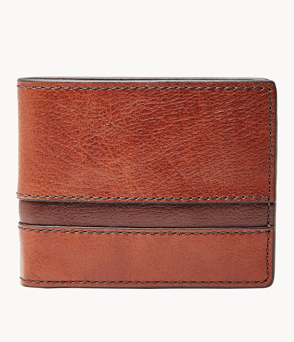fossil outlet portefeuille rfid easton - marron