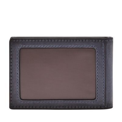 Leather Money Clip wallet with Window