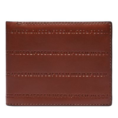 Fossil Homme Portefeuille à deux volets Alexander -Marron