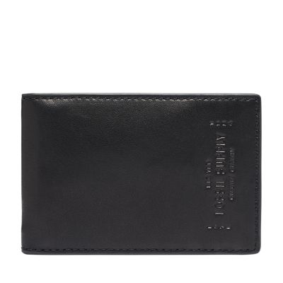 OFF-WHITE FOR MONEY Bill Clip Wallet Black in Leather with