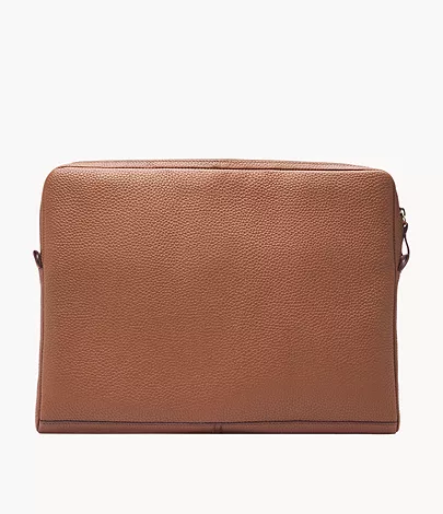 Fossil Men's Gifts Leather Laptop Sleeve - Brown - Small/Medium