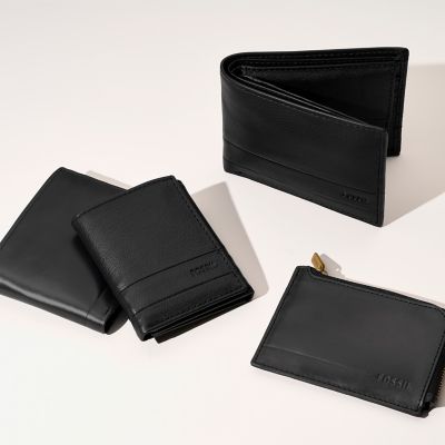 ナムコット ウォレット Buy URBAN FOREST Oliver Redwood Leather Wallet, Black Keychain