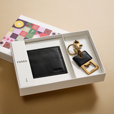 Bifold and Bottle Opener Keyfob Gift Set SML1879001 Fossil