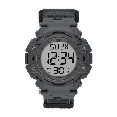 Skechers Keats Men's 55MM Sport Digital Chronograph Watch with Fast Wrap  Strap and Plastic Case