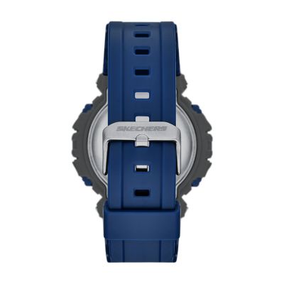 Skechers Men's Evanston 51mm Digital Chronograph Watch with Blue 