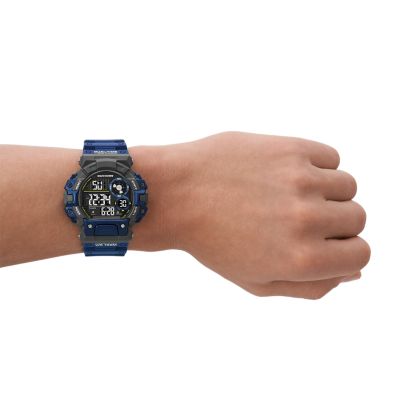 Skechers Men's Evanston 51mm Digital Chronograph Watch with Blue 