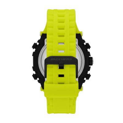 Skechers Men's El Segundo 50mm Analog-Digital Watch with Neon 