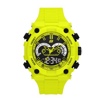 Skechers Men's El Segundo 50mm Analog-Digital Watch with Neon