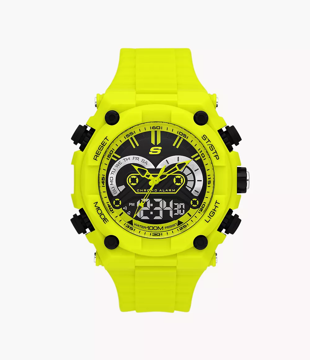 Skechers Men's El Segundo 50mm Analog-Digital Watch with Neon Green Strap  and Case - SR1161 - Watch Station