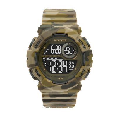 Green for Skechers Macafee Digital Blue Polyurethane Watch