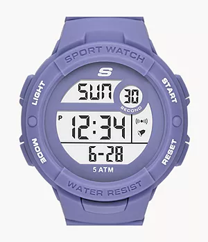 Montre chronographe numérique de 42 mm Skechers Crenshaw pour femmes, violet