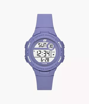 Montre chronographe numérique de 42 mm Skechers Crenshaw pour femmes, violet