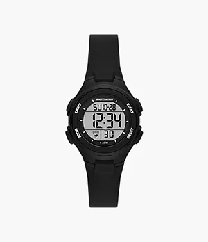 Montre chronographe numérique de 33 mm Skechers Woodlake pour femmes avec un bracelet noir et un boîtier noir